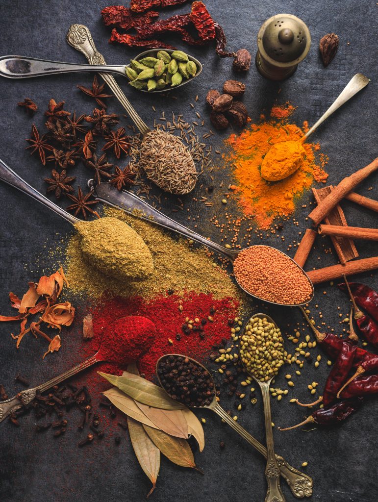 Image showing different spices. Spices have been shown to help with depression.