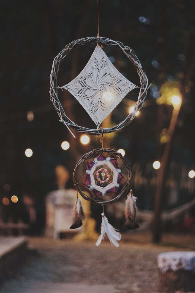 Image showing a dream catcher to symbolise a good night's sleep, which an important way to have natural energy throughout the day. Evening mindfulness practices and yoga contribute to good quality sleep.